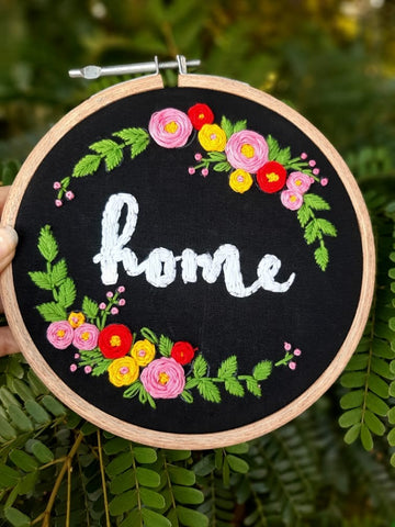 Home Embroidered Hoop