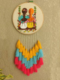 Best Friends Forever Embroidered Hoop with Tassels