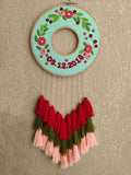 Customizable Embroidered Double Photo Hoop with Tassles
