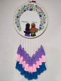 2 Girls Embroidered Hoop with Tassels