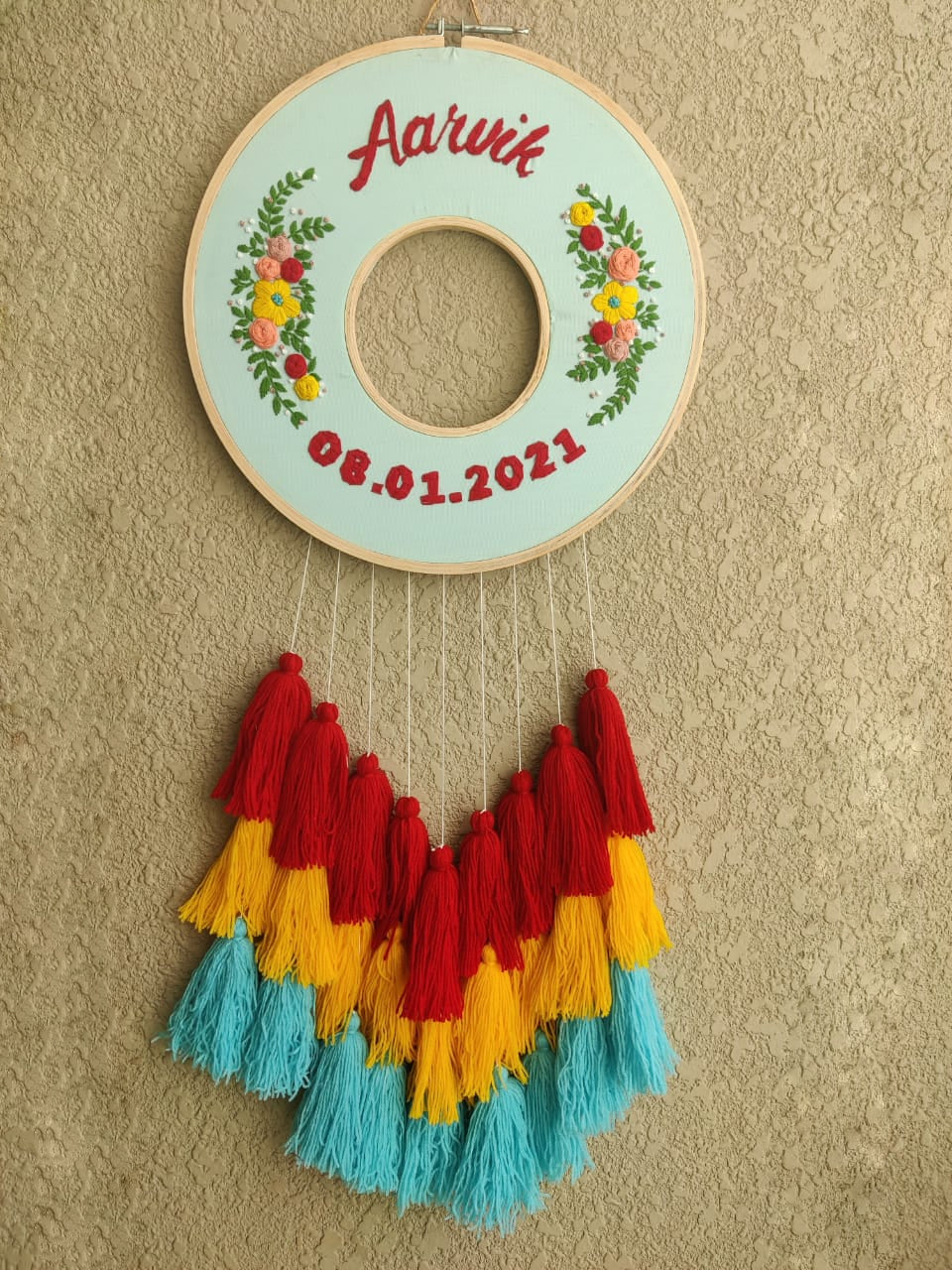 Customizable Embroidered Double Hoop