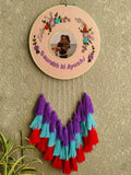 Customizable Embroidered Double Photo Hoop with Tassles