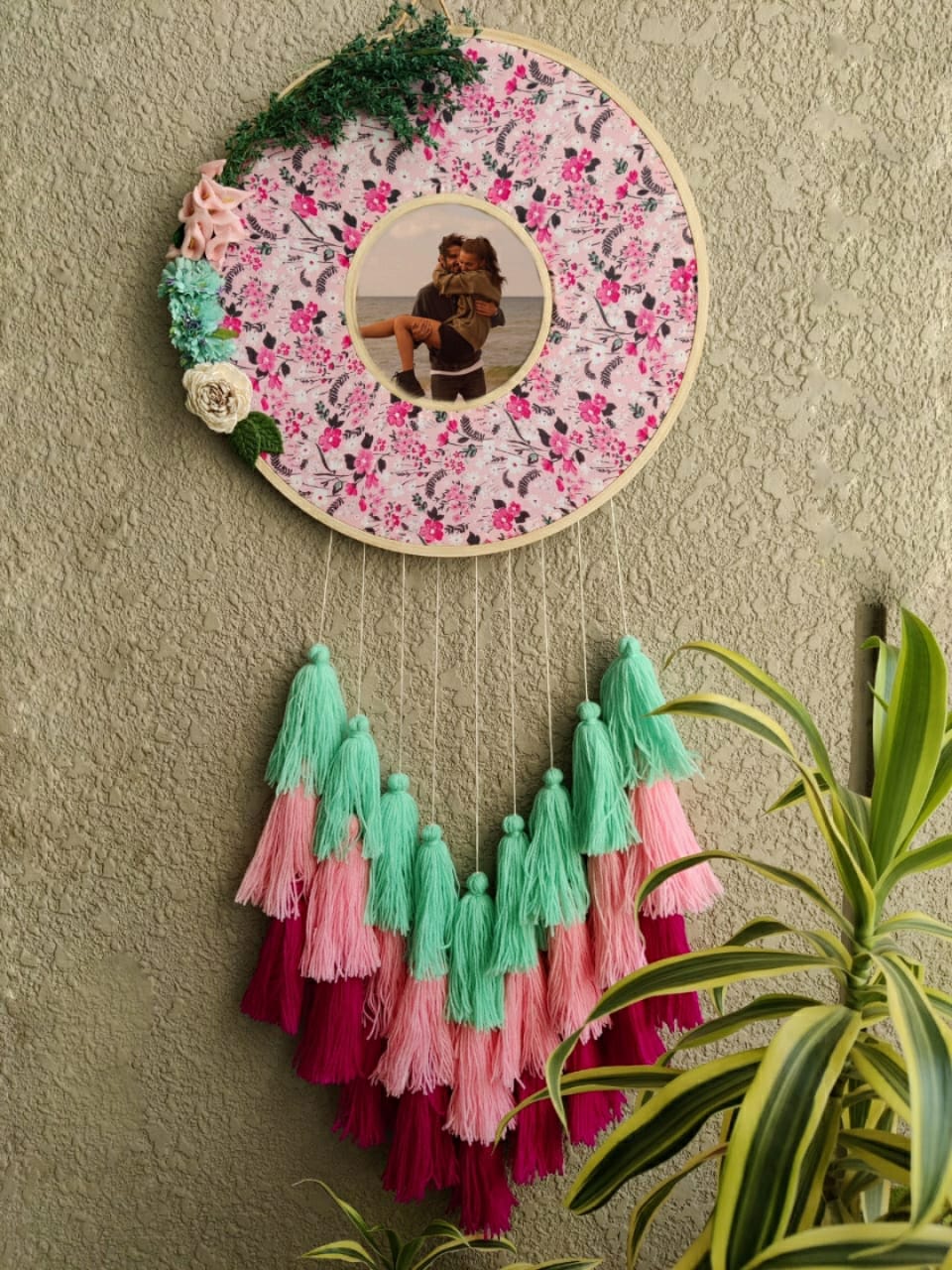 Floral Photo Frame Double Hoop