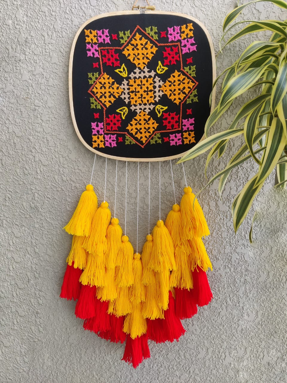 Kutch Embroidered Square Dreamcatcher