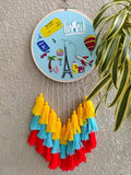 Travel Theme Embroidered Dreamcatcher