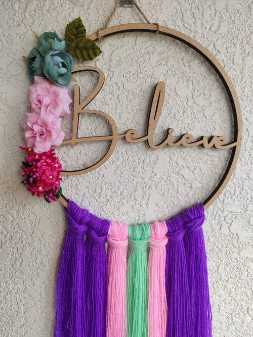 'Believe' Hanging Dreamcatcher