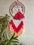Customizable Couple Embroidered Hoop with Tassels