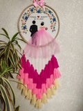 Customizable Couple Embroidered Hoop with Tassels