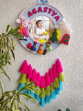 Customizable Felt Double Photo Hoop with Tassles