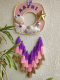 Customizable Felt Double Photo Hoop with Tassles