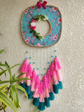 Floral Photo Frame Double Hoop with Tassles