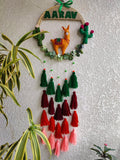 Customizable Name Felt Wall Hanging with Tassles