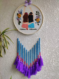 Best Friends Forever Embroidered Hoop with Beads & Tassels