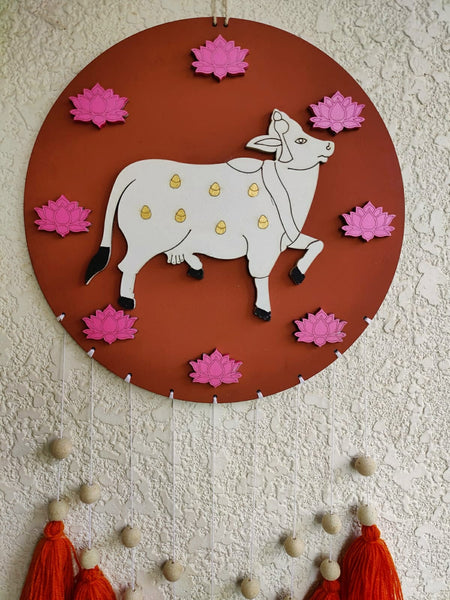 'Pichwai Cow' Hanging Dreamcatcher