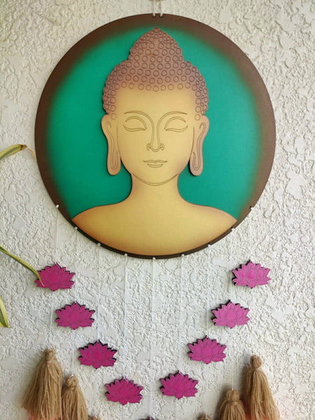 'Buddha with Lotus' Hanging Dreamcatcher