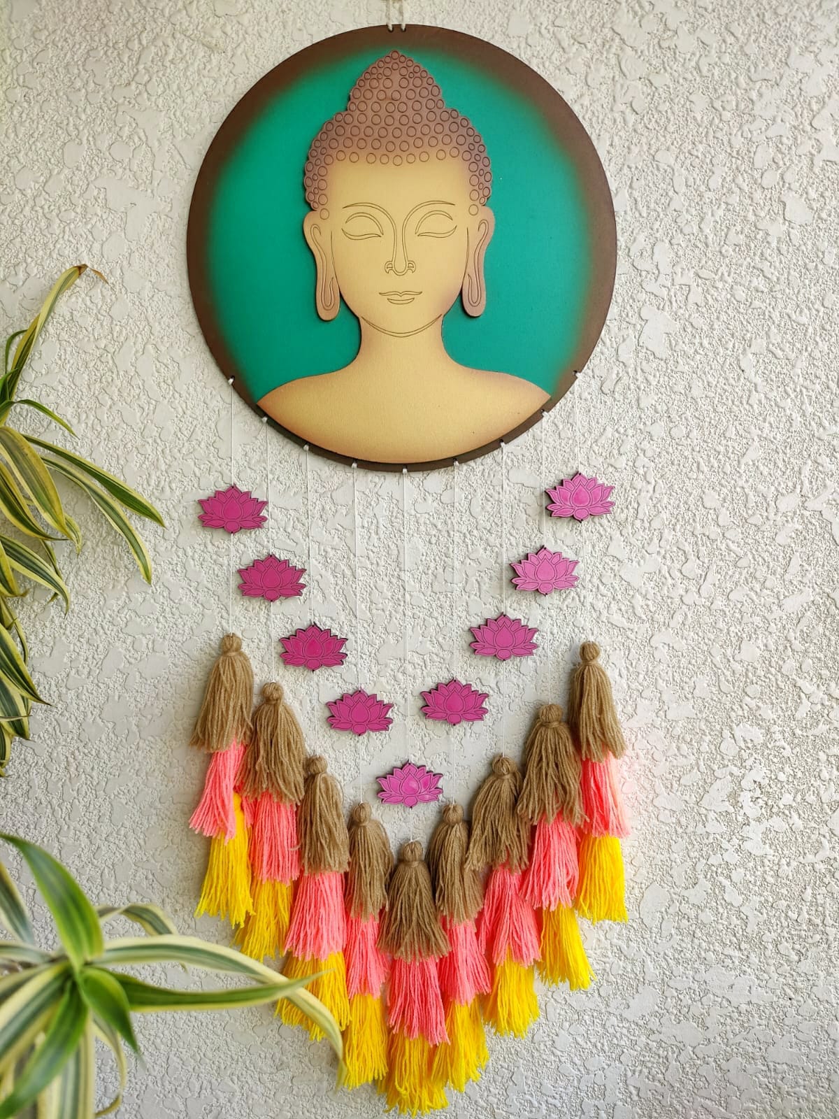 'Buddha with Lotus' Hanging Dreamcatcher