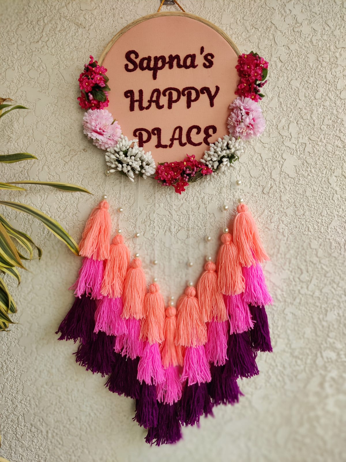Customizable Name Embroidered Dreamcatcher