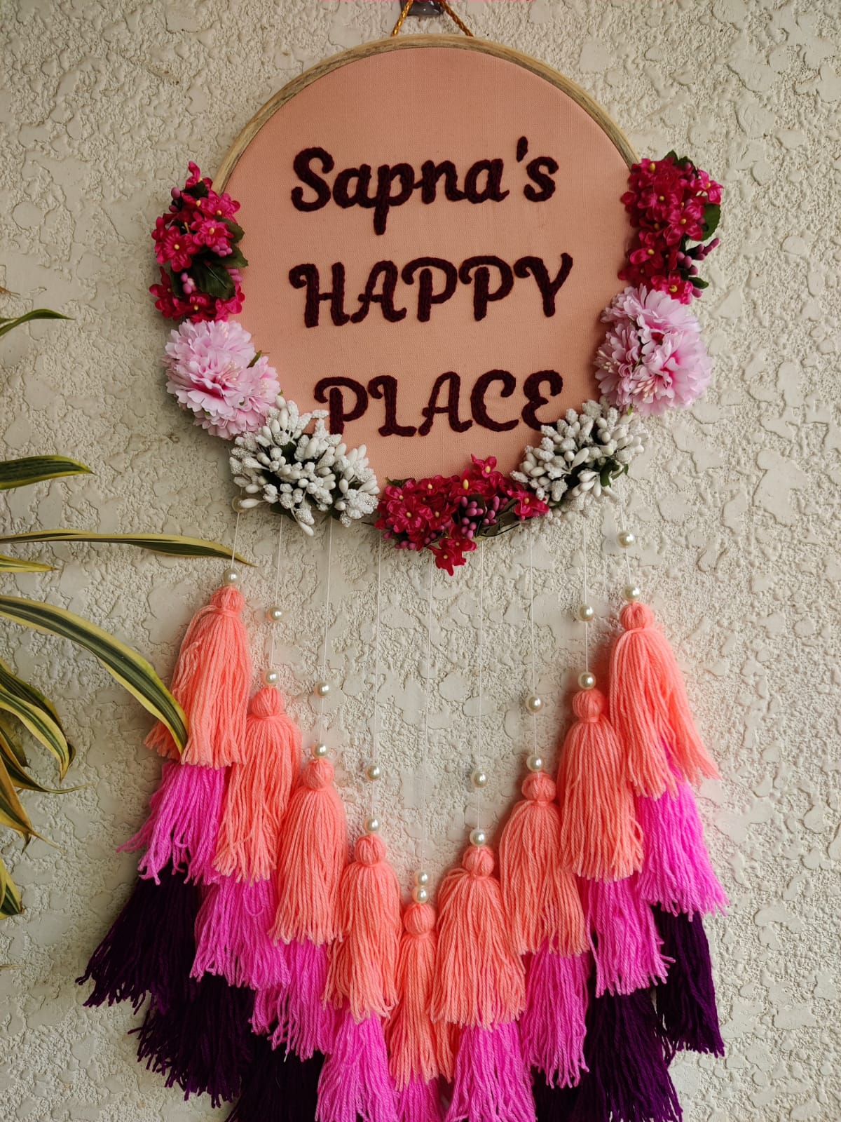 Customizable Name Embroidered Dreamcatcher