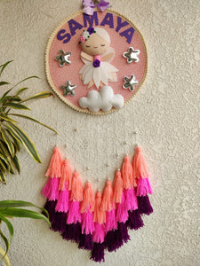 Customizable Name Felt Wall Hanging with Tassles