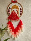 Customizable Couple Embroidered Hoop with Tassels