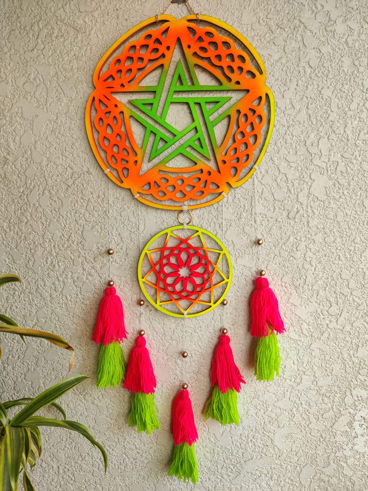 'Star & Mandala' Hanging Dreamcatcher