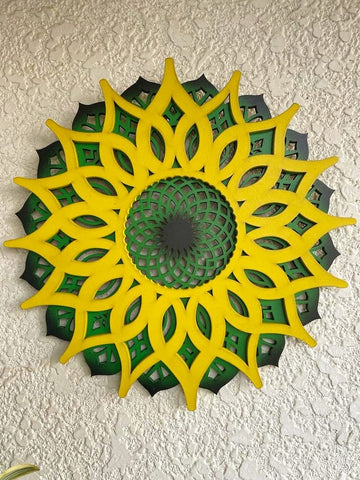 Sunflower Mandala Wall Hoop