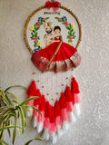 Customizable Couple Embroidered Hoop with Tassels