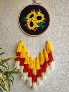 Sunflower Embroidered Dreamcatcher
