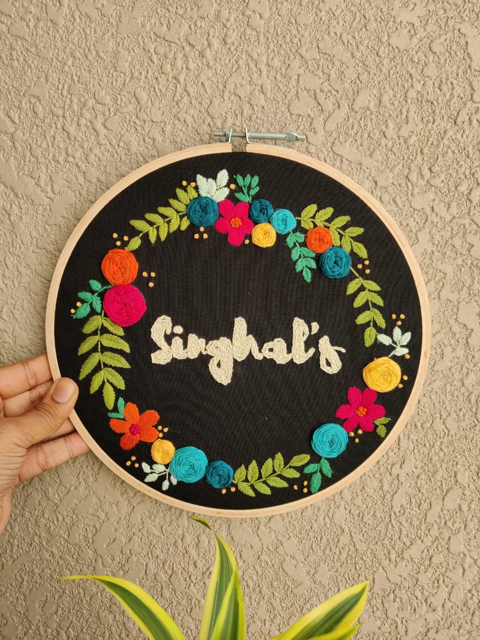Customizable Name Embroidered Hoop