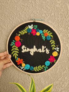 Customizable Name Embroidered Hoop