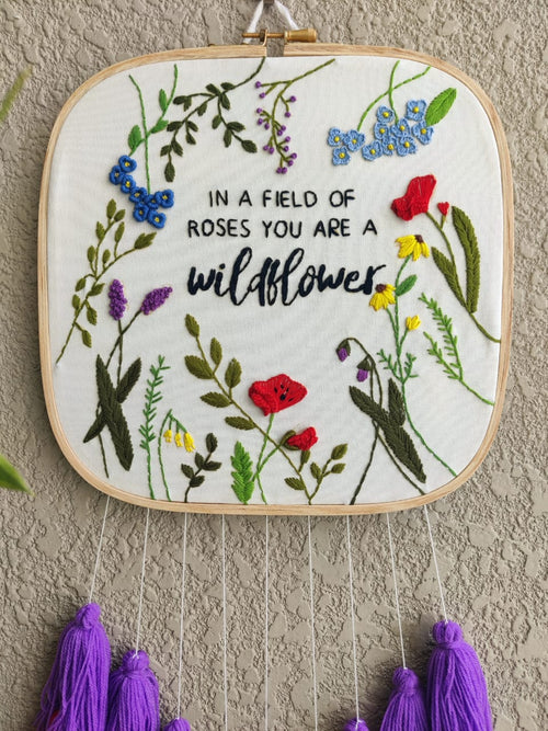 'Customizable Quote' Hand Embroidered Dreamcatcher