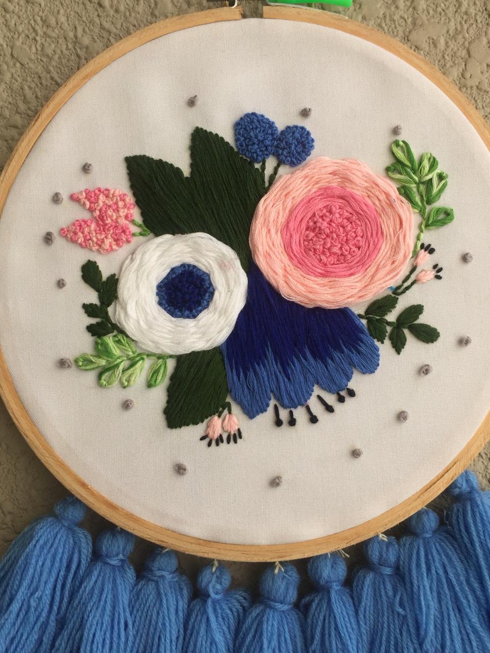 Floral Embroidered Dreamcatcher