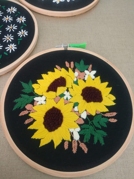 Hand Embroidered Hoop (Set of 3)