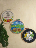 Hand Embroidered Hoop (Set of 3)