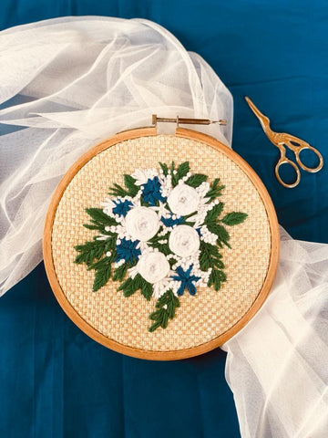 Floral Embroidered Hoop